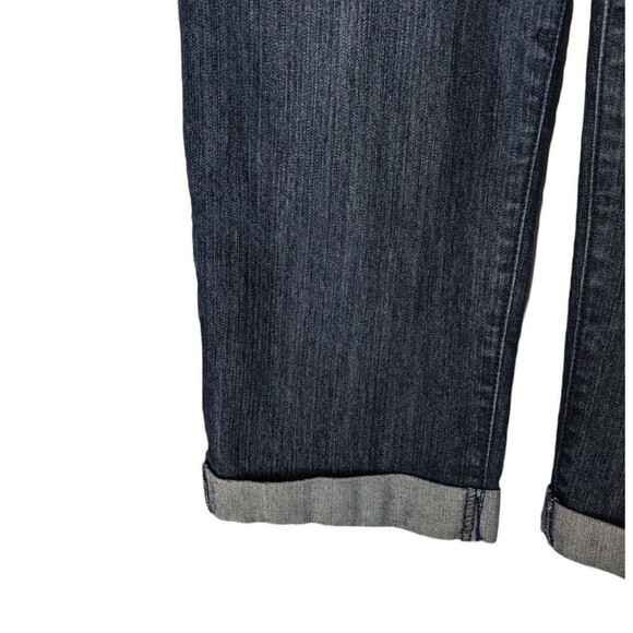 Sonoma Jeans 6 Women's Blue Dark Wash Wide Leg Cuffed Hem Capris - Picture 3 of 6